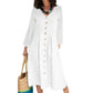 Robe décontractée pour femme à col V avec poches