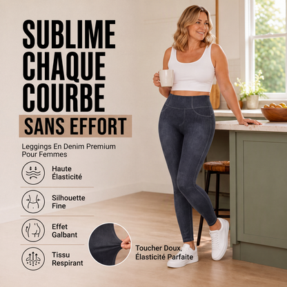 Leggings taille haute pour femme, effet liftant des fesses