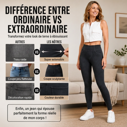 Leggings taille haute pour femme, effet liftant des fesses