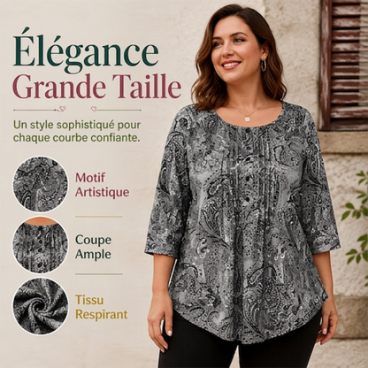 Blouse pour femmes grande taille à motif cachemire