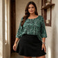 Blouse pour femmes grande taille à motif cachemire