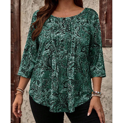 Blouse pour femmes grande taille à motif cachemire