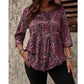 Blouse pour femmes grande taille à motif cachemire
