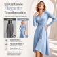 Robe midi élégante à col V pour femme