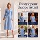 Robe midi élégante à col V pour femme