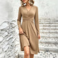 Robe midi élégante à col V pour femme