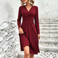 Robe midi élégante à col V pour femme