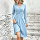 Robe midi élégante à col V pour femme