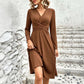 Robe midi élégante à col V pour femme
