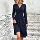 Robe midi élégante à col V pour femme