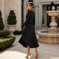 Robe midi élégante à col V pour femme