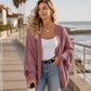 Cardigan en maille loose pour femme, manches chauve-souris