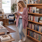 Cardigan en maille loose pour femme, manches chauve-souris