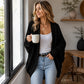 Cardigan en maille loose pour femme, manches chauve-souris