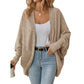 Cardigan en maille loose pour femme, manches chauve-souris