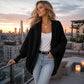 Cardigan en maille loose pour femme, manches chauve-souris