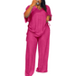 ✨Promotion exceptionnelle : 50 % de réduction 🔥Ensemble décontracté pour femme : haut à col V et pantalon large