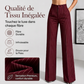 Pantalon large à rayures taille haute pour femme