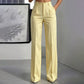 Pantalon large à rayures taille haute pour femme
