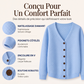 Veste matelassée décontractée à boutons pour femme