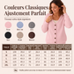 Veste matelassée décontractée à boutons pour femme