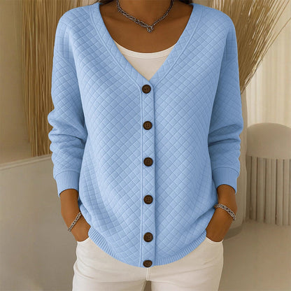 Veste matelassée décontractée à boutons pour femme