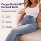 Jean skinny taille haute amincissant pour femme