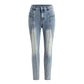 Jean skinny taille haute amincissant pour femme