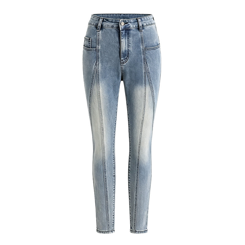 Jean skinny taille haute amincissant pour femme