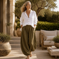 Ensemble chemise ample et pantalon fluide pour femme