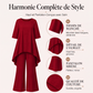Ensemble chic pour femme : haut asymétrique et pantalon large