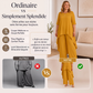 Ensemble chic pour femme : haut asymétrique et pantalon large
