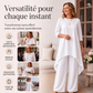 Ensemble chic pour femme : haut asymétrique et pantalon large