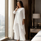 Ensemble chic pour femme : haut asymétrique et pantalon large