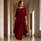 Ensemble chic pour femme : haut asymétrique et pantalon large