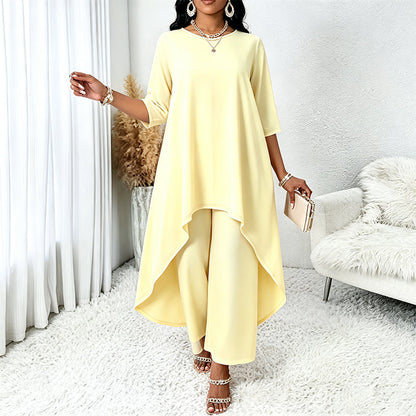Haut asymétrique élégant : une coupe ample et confortable au style polyvalent, adapté à toutes les occasions.