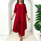 Ensemble chic pour femme : haut asymétrique et pantalon large