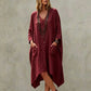 Robe asymétrique ample à col V pour femme
