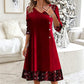 Robe élégante à col V et sequins pour femme