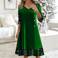 Robe élégante à col V et sequins pour femme