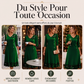 Robe élégante à col V et sequins pour femme
