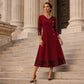 Robe élégante à col V et sequins pour femme