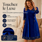 Robe élégante à col V et sequins pour femme