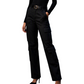 Pantalons cargo taille haute pour femme, coupe décontractée jambe droite, pantalons utilitaires avec poches