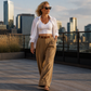 ✨ Pantalon Tailleur Femme Taille Haute – Coupe Large Élégante & Flatteuse