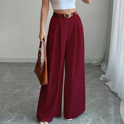 ✨ Pantalon Tailleur Femme Taille Haute – Coupe Large Élégante & Flatteuse
