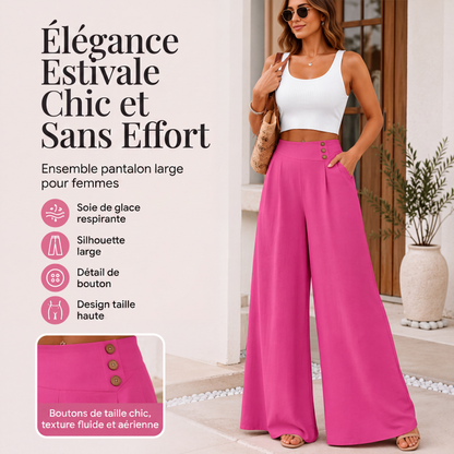 ✨ Pantalon Large Femme – Coupe Fluide, Ample & Élégante