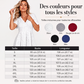 Robe élégante en dentelle à col V pour femme