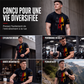 T-shirt crâne drapeau allemand pour homme