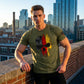 T-shirt crâne drapeau allemand pour homme